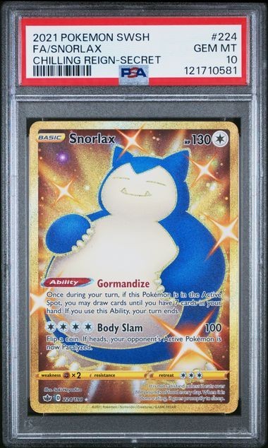 Pokemon Card Snorlax 224/198 Chilling Reign - PSA 10 GEM MINT | eBay