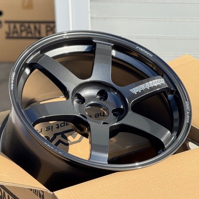 RAYS VOLK TE37 SAGA S-PLUS 18X9.5 +38 5X114.3 DIAMOND DARK GUNMETAL 4 WHEELS