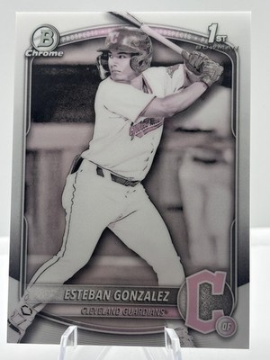 ESTEBAN GONZALEZ 2025 BOWMAN CHROME 1ST BASEBALL PEARL REFRACTOR #BCP-70