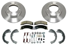 Rear Brake Rotors and Pads Fits 12-20 Nissan NV1500 NV2500 NV35 Parking Shoes 5P