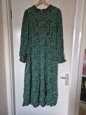 New Look Maternity Green Leopard Print Maxi Dress - Size UK 12