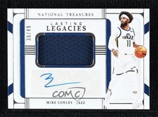 2021-22 National Treasures Lasting Legacies Relics 30/49 Mike Conley Auto s3g