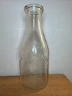 Vintage American Creamery Quart Embossed Glass Milk Bottle