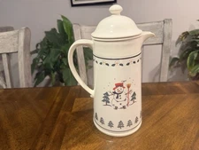 Original OGGI Pfaltzgraff Snow Village Thermal Carafe Out/Cold-Coffee/Tea Pot