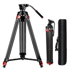 82" /210cm Video Tripod Heavy Duty Tripod with 360 Fluid Head,Aluminum Tall ...
