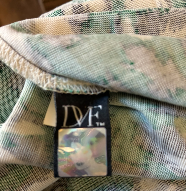 vtg Diane von Furstenberg Muriel green leopard silk jersey dress 4