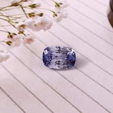 AAA Bi-Color Natural Kashmir Blue Sapphire Cushion Loose Gemstone Cut 10.10 CT