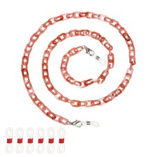Stylish Acrylic Eyeglasses Chain for Woman, Acrylic Mask Lanyard, Water Red