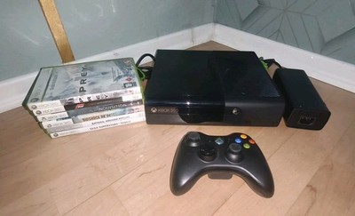 Xbox 360 E Konsole 250GB Schwarz Bundle + Controller + 6 Spiele | Geprüft