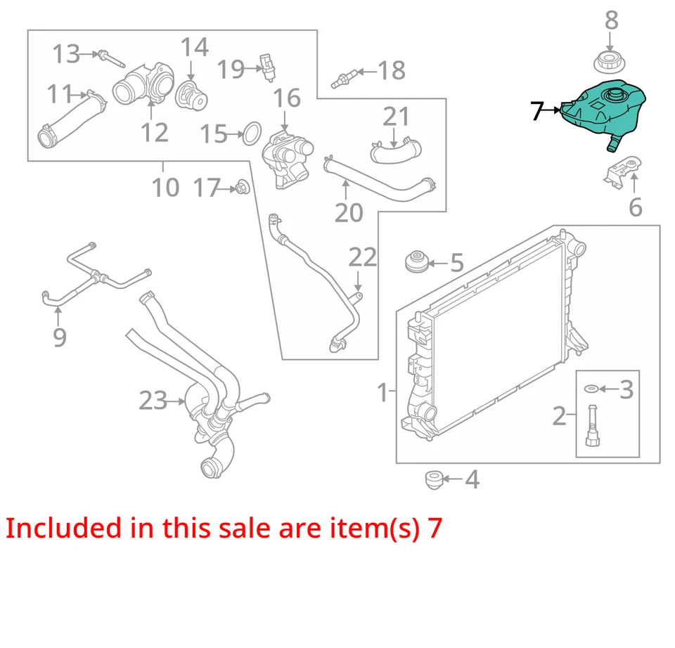 Ford Mustang 2005 botella de desbordamiento de refrigerante OEM 138 k millas - LKQ427665205 Foto 4 de 4