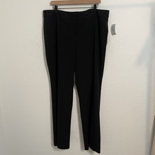 Nine West The Modern Womens Black Flared Curved Waist Trouser Pants Size 16