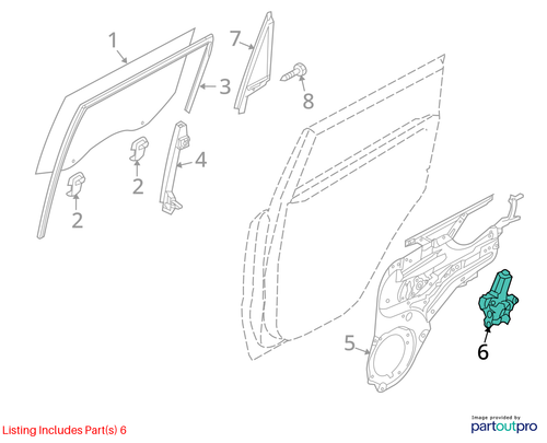 2010-2013 KIA FORTE FRONT RIGHT PASSENGER SIDE POWER WINDOW MOTOR 82460-1M000 - Picture 5 of 13