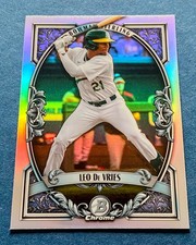 Leo De Vries - 2026 Bowman Chrome Sterling Refractor - A's prospect #BST-9