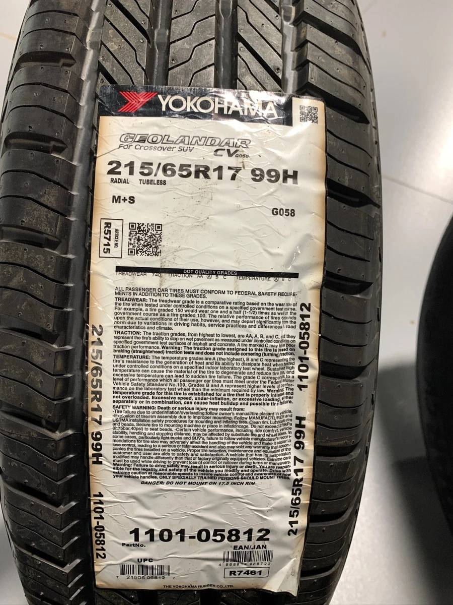 Yokohama 215/65/17 All Season Tires for sale | eBay