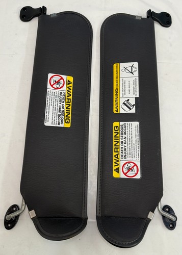 Jeep Wrangler 97-02 Lh Rh Pair of Sun Visors AGATE BLACK Vinyl Sunvisor OEM - Bild 2 von 7