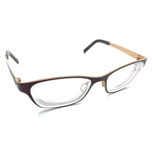 Prodesign Denmark c.3821 Dark Purple Tan Eyeglasses Frames 52-16 135 Women