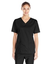 Womens Scrubs V-Neck Three Pocket Top 4-Way Stretch 20 Colors Medical Uniform