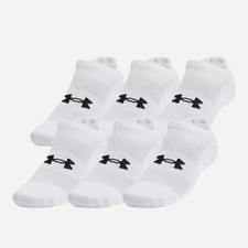 Under Armour Training Cotton Unisex 6-Pack No Show Socks - White