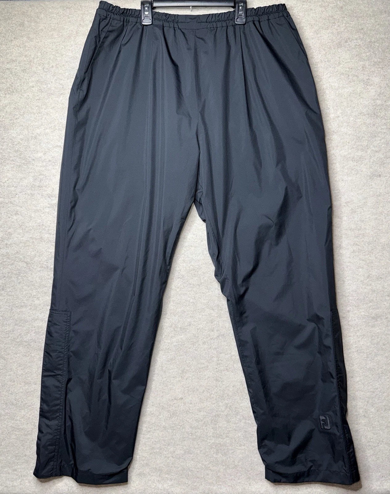 Footjoy Dryjoys Rain Pants Mens XL Elastic Waist Ankle Zip Waterproof Golf