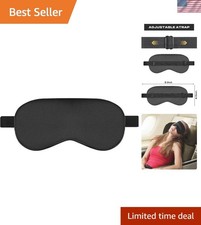 Luxurious Silk Sleep Mask - Adjustable Eye Cover for Comfortable Travel  Naps