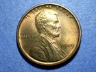 1909-VDB Lincoln cent  BU R/B