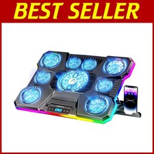 RGB Laptop Cooling Pad, 9 Fans, 15.6-19.3" Laptops