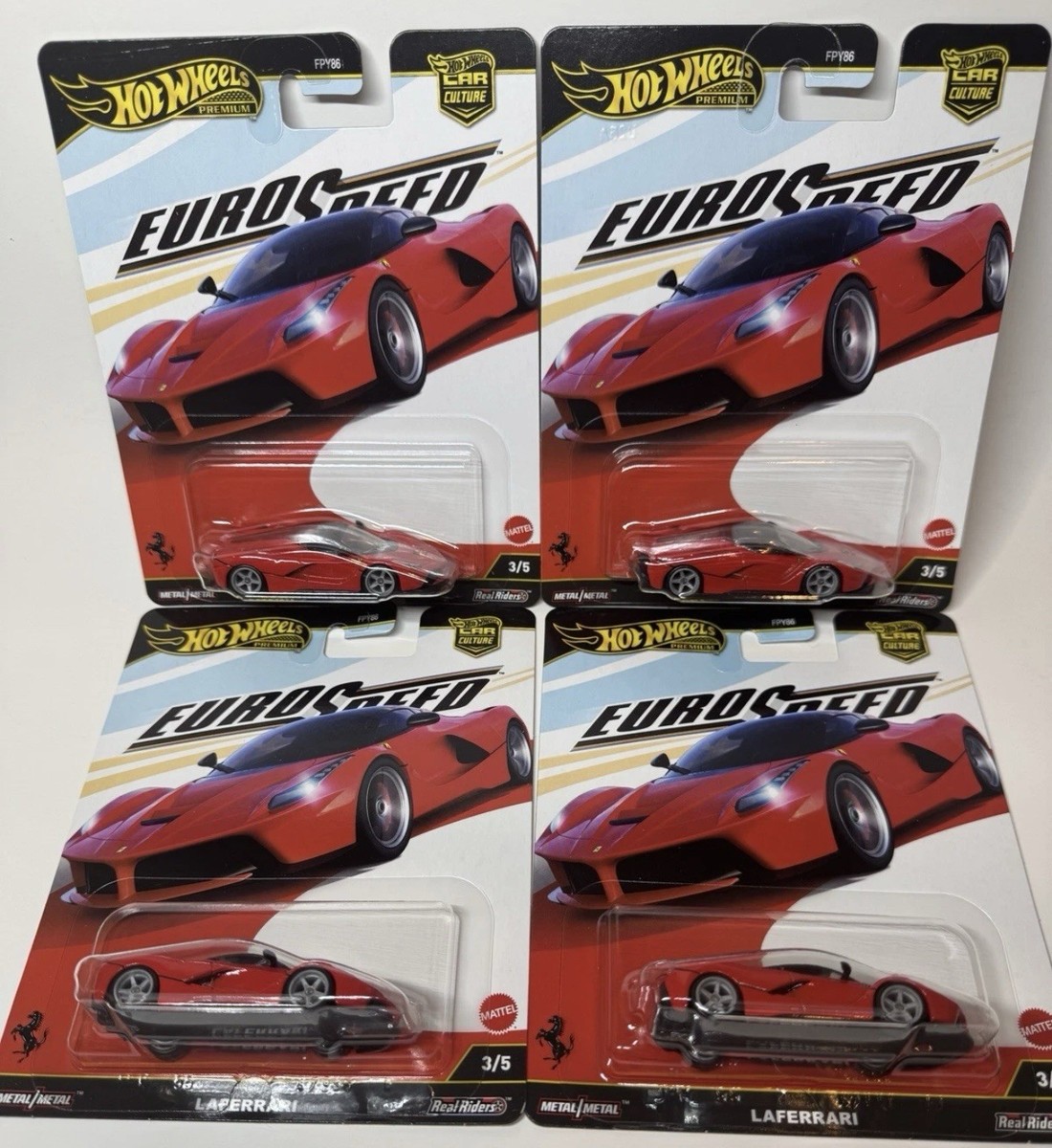 Hot Wheels LaFerrari EURO SPEED 6台セット Hot Wheels Premium Car Culture 