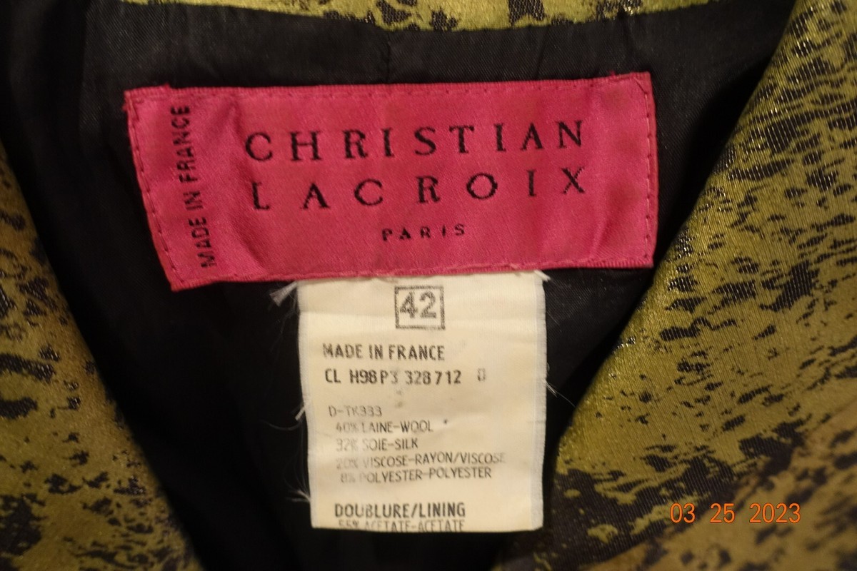 Vintage CHRISTIAN LACROIX Blazer sz.F42 | eBay Vintage CHRISTIAN LACROIX Blazer sz.F42 | eBay
