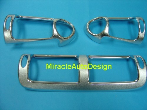 3PCS LHD CHROME A/C AIR VENT FRAMES SET FOR 2004-2007 MERCEDES BENZ W203 C-CLASS - Picture 4 of 7