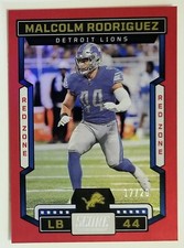 2023 Score Football Malcolm Rodriguez RED ZONE 17/20 Detroit Lions #88