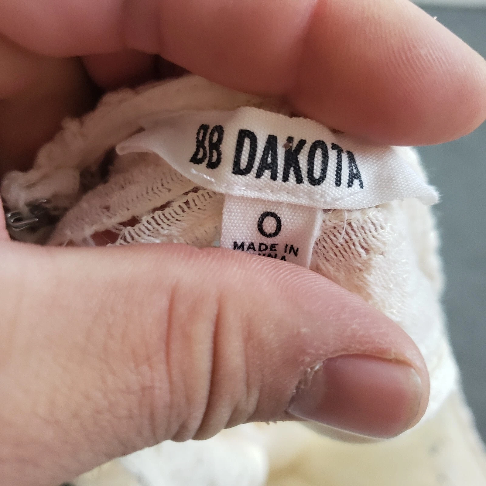 OFF WHITE Abito BB Dakota donna 0 canotta senza maniche aderente e svasato uncinetto pizzo bianco sporco