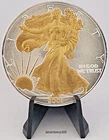 Silver Coin: 2003 Walking Liberty, 1 oz Fine Silver + Gold Application-