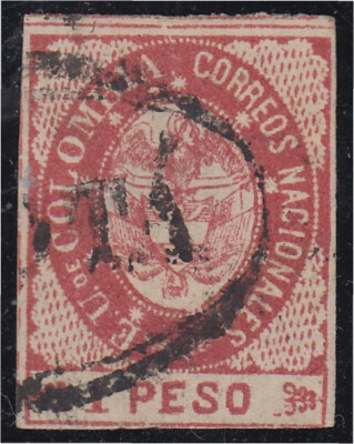 Colombia 33A 1865 Escudo Shield United States Of Colombia Used | eBay