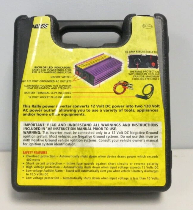 Rally 400watt Power Inverter Amazing Condition! - Image 2 of 4