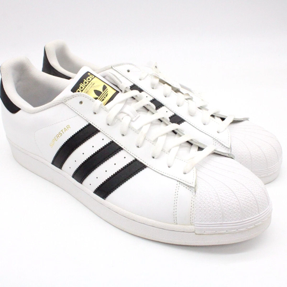 Adidas Superstar Foundation C77124 Mens Size 19 White Lace Up Sneaker Shoes  NWT