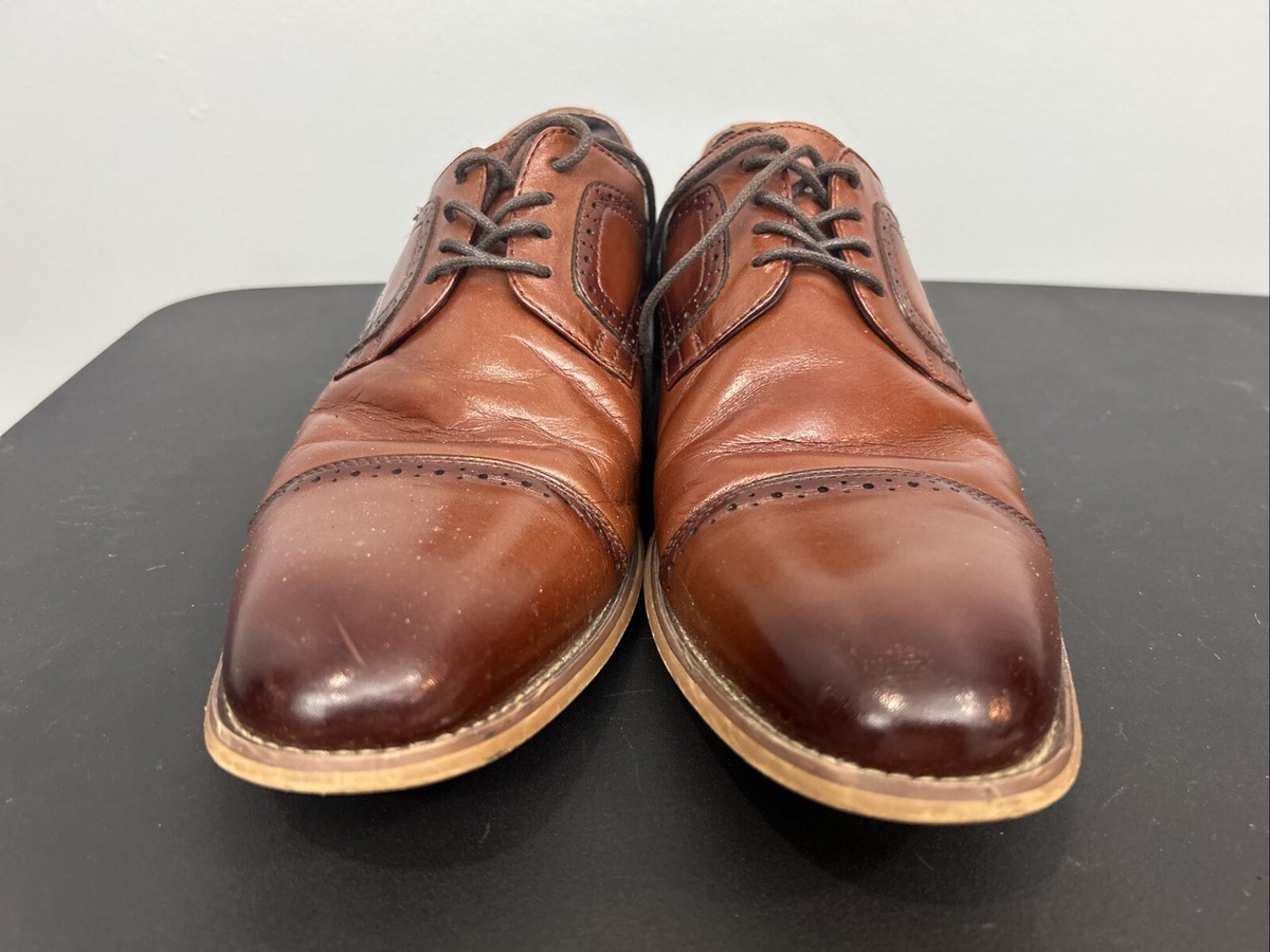 Stacy Adams Mens 11M Brown Dickinson 20566 Leather Lace Up Oxford Classic Shoes Men main image 4