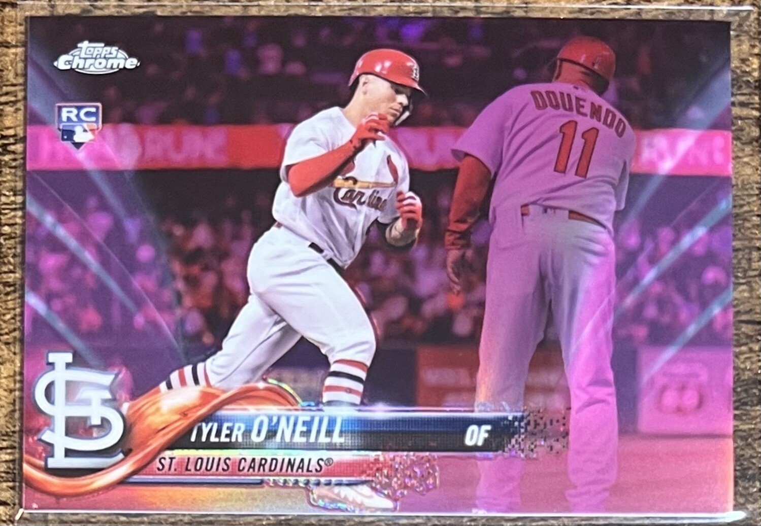 2018 Topps Chrome Update Tyler O'Neill Pink Refractor Rookie #HMT8 Cardinals