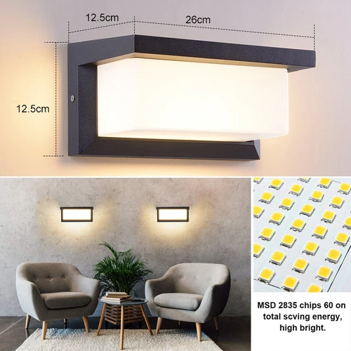 18W LED Aussenleuchte Wandleuchte mit Bewegungsmelder Wandleuchte Außenlampe Gbx - Imagen 4 de 15