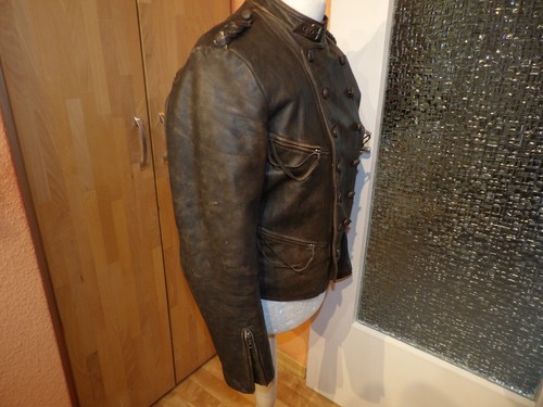 Chaqueta de moto Joseph Joy chaqueta de cuero chaqueta de motorista vintage 2 garzas estilo pirata talla 56 - Imagen 3 de 17