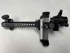 4" DAVIS ARCHERY SIGHT-Single Knob Mount-5.75" ext- Black/Black knobs