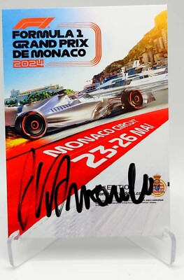 F1, FORMULA 1 ANDREA KIMI ANTONELLI SIGNED RARE MONACO GP EVENT TRADING CARD 6