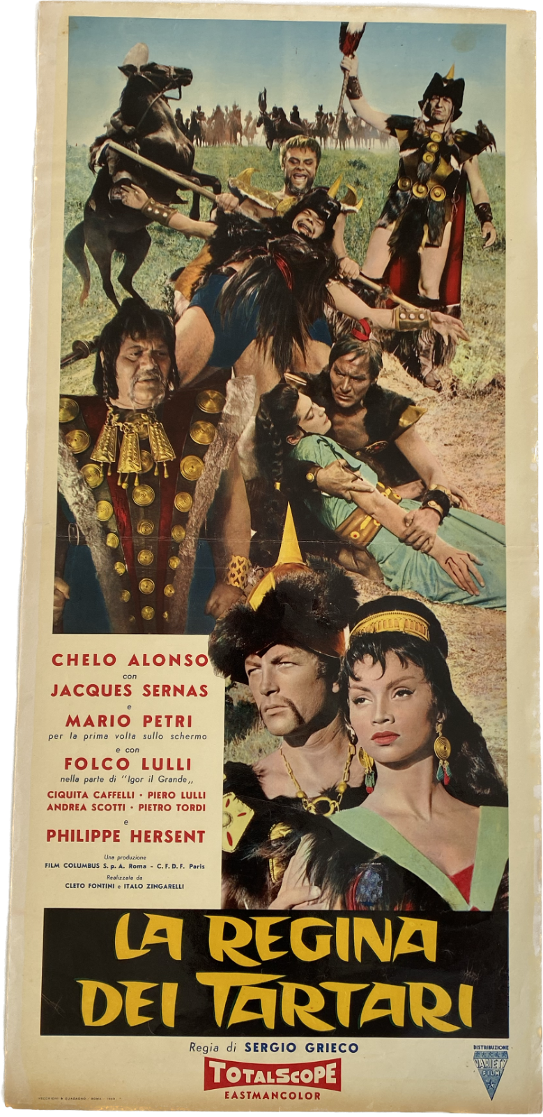 Locandina originale film La regina dei tartari (1960) - Regia di Sergio Grieco