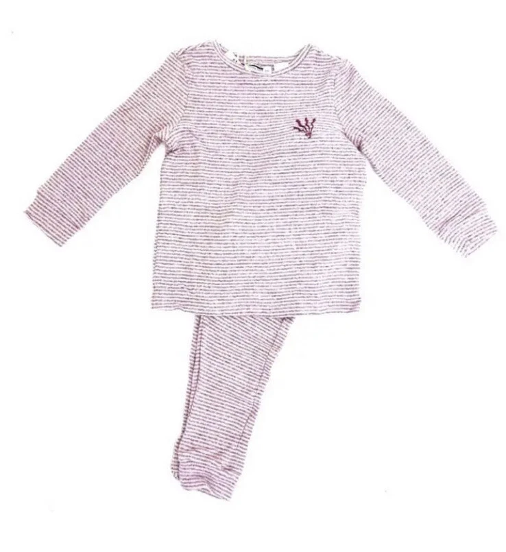 New Fat Face Girls Pink Stripe soft Touch pyjamas 7 8 yrs Cosy Gorgeous