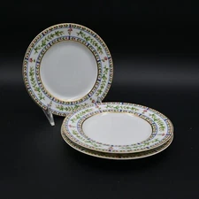 A. Raynaud & Co Limoges France Histoire De Roses Porcelain Bread Plates Set Of 3