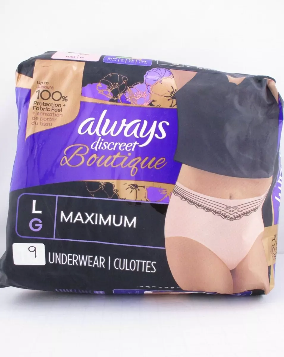 Always Discreet Boutique Incontinence Underwear, Maximum