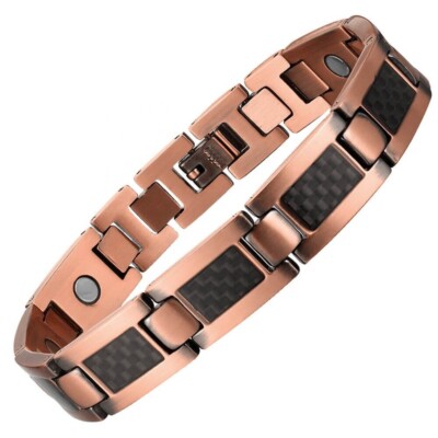 Kupfer Gliederarmband mit 9 hochwertigen Magneten, Unisex Kupferarmband