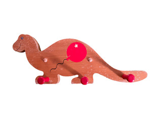 Vintage Children's Wooden Dinosaur Coat/Hat Rack