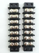 Lot of 2 TRW/Cinch Double Row Terminal Strip 7 Position 16 AWG 15 Amp