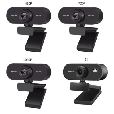 Clear 2K 1080P 720P 480P Webcam with Auto Focused Builts In Microphones for