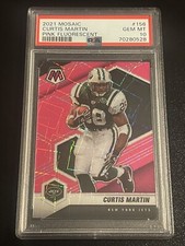 2021 Mosaic #156 Curtis Martin Pink Fluorescent PSA 10 POP 1 J